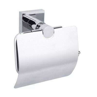 nie wieder bohren tesa Hukk Toilettenpapierhalter mit Deckel