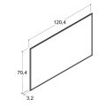 Spiegel Select schwarzer Rahmen 70,4 x 120,4 x 0,4 cm