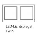 LED-lichtspiegel Twin 70 x 130  cm